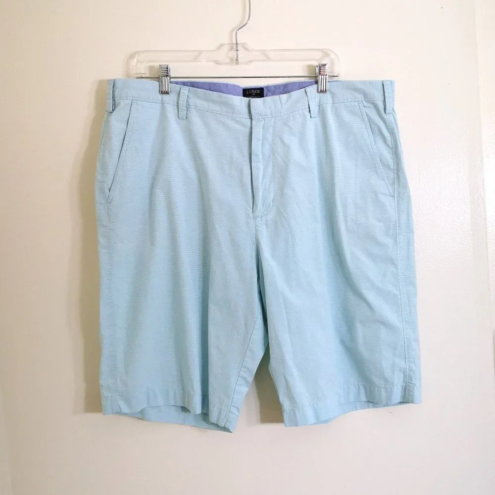 J. Crew Rivington Cotton Pinstripe‎ Shorts Mint Size 38W